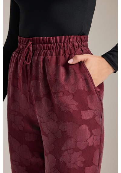 Aker Bordo Dokulu Beli Lastikli Pijama Altı Bordo Bordo