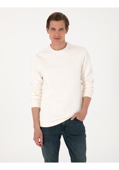 Pierre Cardin Erkek Ekru Sweatshirt 50315021-vr019 Ekru