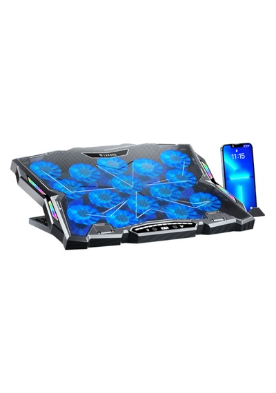 Frost Gt15 15x Turbo Led Fan - 10 Modlu Rgb - Lcd Ekran Siyah 9"-17" Boyut Destekli