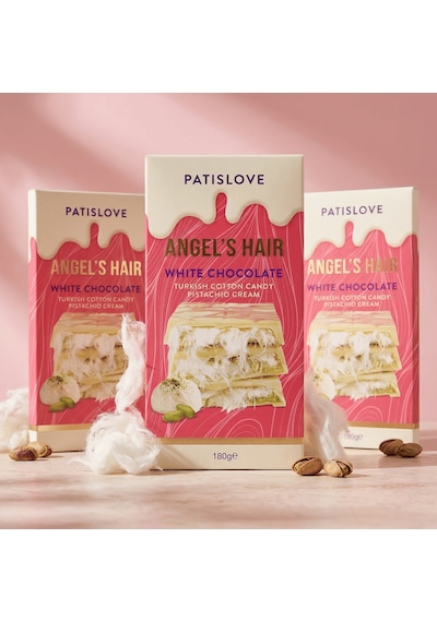 Patislove Antep Fıstığı Kremalı Ve Pişmaniye Dolgulu Beyaz Çikolata, 180g