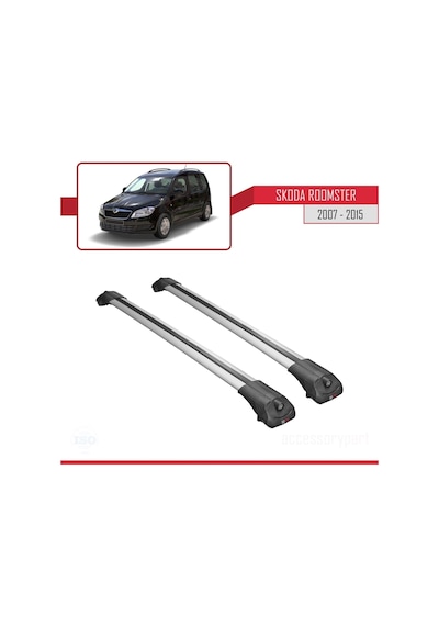 Skoda Roomster 2007-2015 Arası İle Uyumlu Ace-1 Ara Atkı Tavan Barı Gri