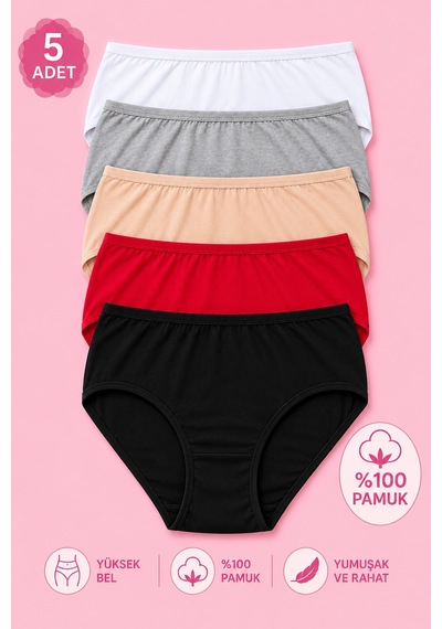 Meyzz Kadın 5 Li Yüksek Külot %100 Pamuk Ekonomik Paket Rahat Günlük Kullanım Siyah-beyaz-kırmızı-ten-gri - 914103188 Siyah-beyaz-kırmızı-ten-gri Meyzz Kadın 5 Li Yüksek Külot %100 Pamuk Ekonomik Paket Rahat Günlük Kullanım Siyah-beyaz-kırmızı-ten-gri - 914103188 Siyah-beyaz-kırmızı-ten-gri