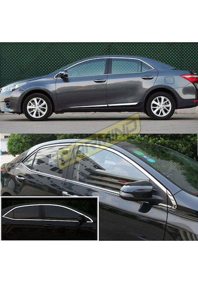 Toyota Corolla Uyumlu Krom Cam Çerçevesi Set 2013-2018 14 Parça