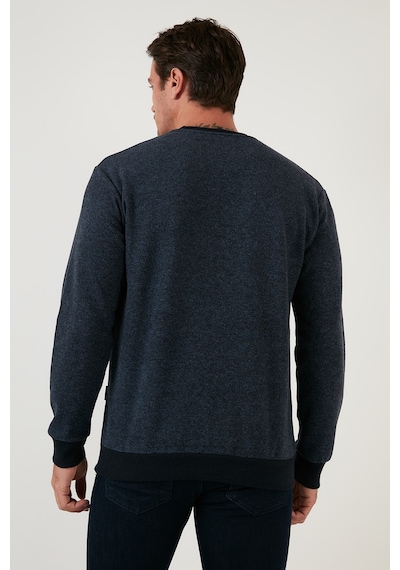 Buratti Slim Fit Bisiklet Yaka Pamuklu Erkek Kazak 456201 Indigo