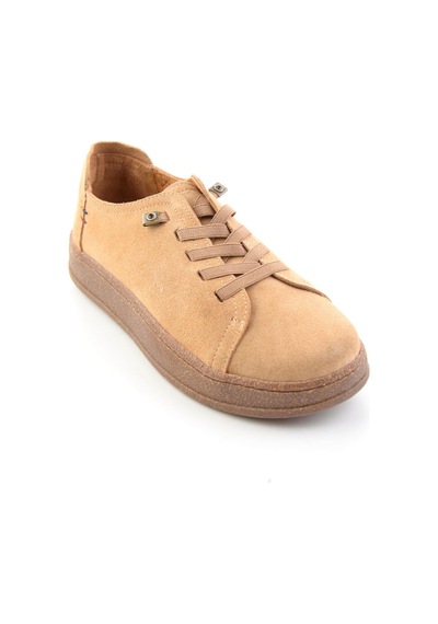 Bambi Camel Süet Hakiki Deri Kadın Casual Ayakkabı K01275605002