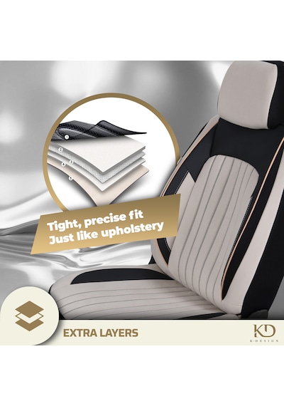 Universal Oto Koltuk Kılıfı Akra Dik Nakış Serisi - Akd30213 Siyah