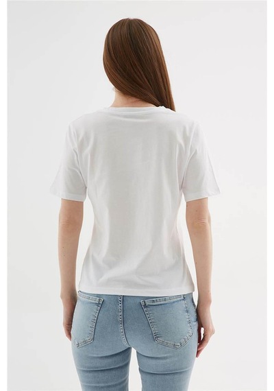 Fashion Friends Beyaz Kadın T-shirt 25y0521k1 Beyaz