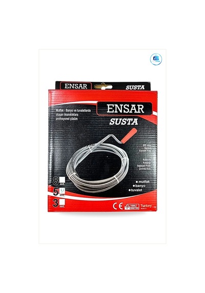 Lavabo Açıcı Susta 5 M Spiral Esnek Yay Mutfak Banyo Tuvalet Tıka Tekli