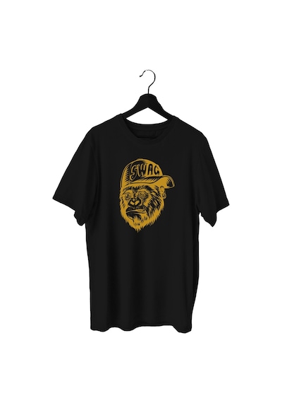 Bluu Swag Sporcu T-Shirt Bisiklet Yaka (528819352) Siyah