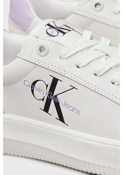 Calvin Klein Logolu Beyaz Kadın Sneaker Beyaz
