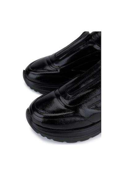 Tamer Tanca Kadın Hakiki Deri Siyah Rugan Sneakers & Spor Ayakkabı 1107 521 Bn Ayk Sk25-26 Sıyah Rugan Siyah
