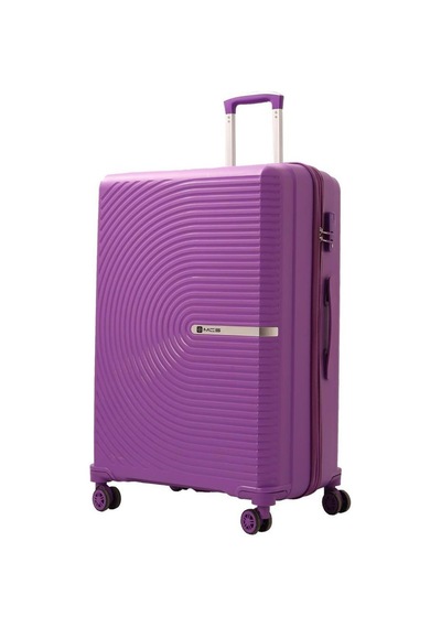 Mçs Bavul Orta Ve Kabin 2li Set Kırılmaz Silikon Valiz V374 Mor Mor