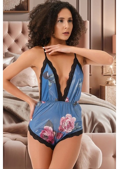 Anastasia Kadın Çiçek Desen Babydoll - 95016 Çok Renkli