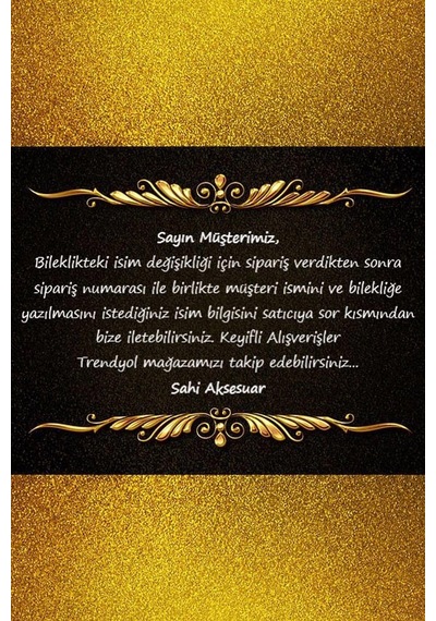 Sahi Aksesuar Kişiye Özel İsimli Yetişkin Çelik Bileklik CB058 Siyah