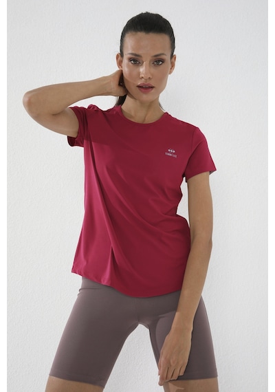 Viva Kırmızı Basic Kısa Kol Standart Kalıp O Yaka Kadın T-shirt - 97144 Kirmizi