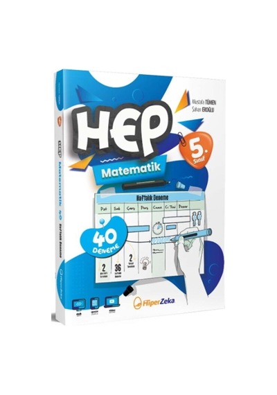 5. Sınıf Hep Matematik 40 Haftalık Deneme Hiper Zeka Yayınları