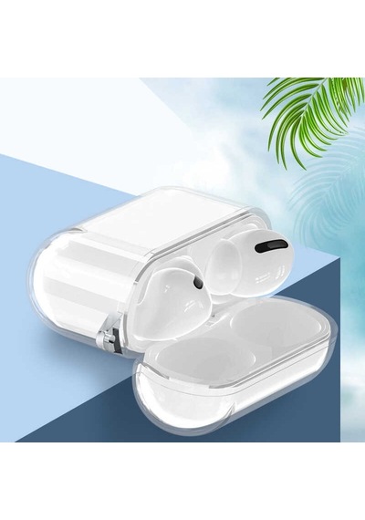 Apple Uyumlu AirPods Pro 2 Kılıf Şeffaf Sert Kristal Kılıf Sert Pc Şeffaf Kılıf 14 001