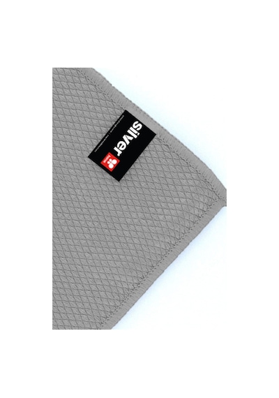 Silver Home Mikrofiber Extra Kalın Baklava Desen Cam Temizlik Bezi Gri 5'li 40 x 40 CM