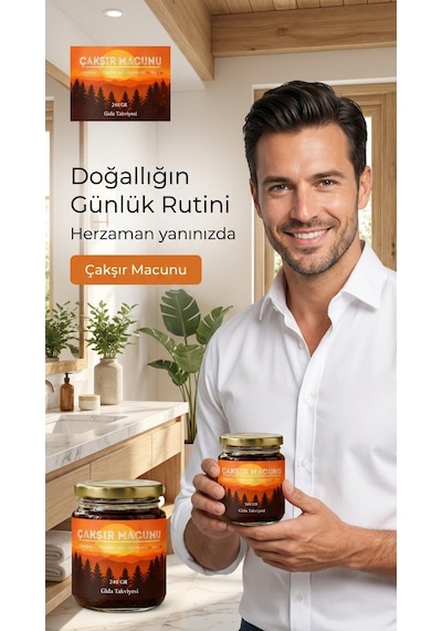 Çakşır Macunu, Panax, Tongkat Ali, Çakşır Otu Bal Bitkisel Karışım Güç Kuvvet Macun 240 Gr