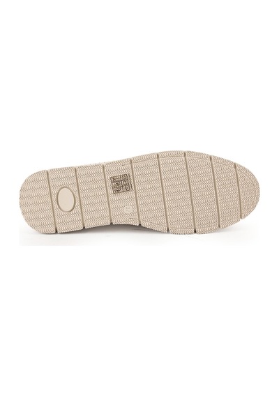 Libero L076.2500-1 Lazer Kesim Metal Tokalı Esnek Kalın Eva Taban Kadın Loafer Bej