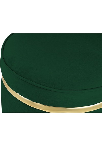 Zerafet Gold Kaplama Luxery Puf-yeşil Babyface Kumaş Pofuduk Oturma Pufu&makyaj Pufu&bench