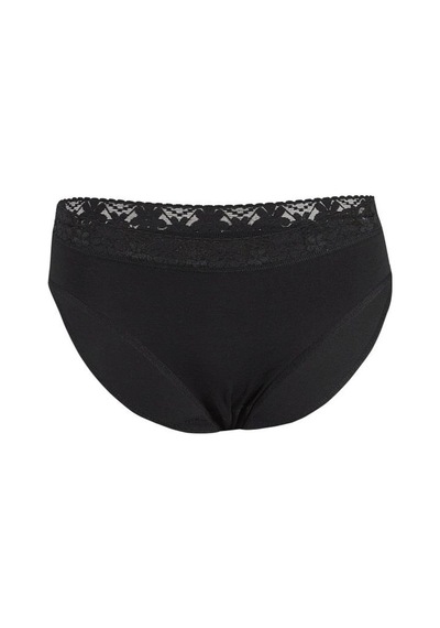 12 Adet Yıldız Bayan Likralı Dantelli Bikini Külot Siyah 3528