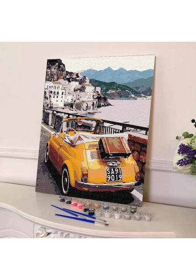 Sayılarla Boyama Seti 40 X 50 CM Tuval Şasesine Gerili Vosvos