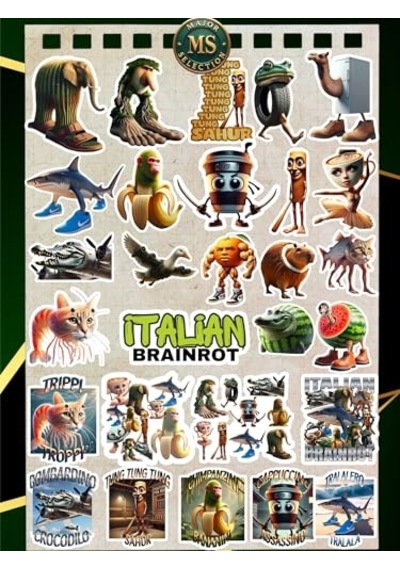 Italian Brainrot Sticker Seti 28 Parça Tralalero Tralala, Bombardiro Crocodilo, Boneca Ambalabu Komik Karakter Çıkartmalar 3-5 Cm Suya Dayanıklı Abanoz Italian Brainrot Sticker Seti 28 Parça Tralalero Tralala, Bombardiro Crocodilo, Boneca Ambalabu Komik Karakter Çıkartmalar 3-5 Cm Suya Dayanıklı Abanoz