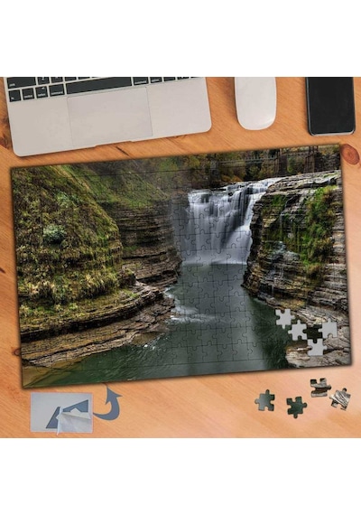 Tabiat Harikası Şelale Manzarası 240 Parça Puzzle Yapboz Tablo-091