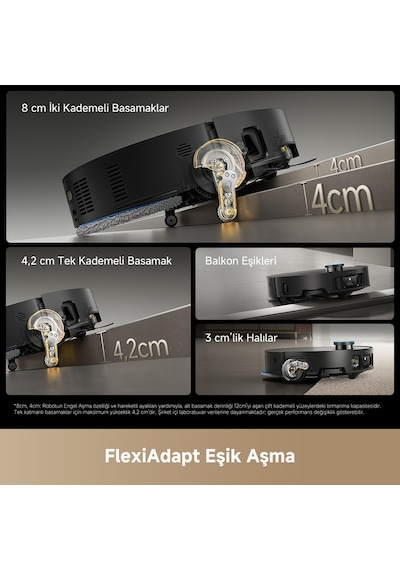 Dreame Matrix 10 Ultra 30.000Pa Emiş Gücü Robot Süpürge Siyah