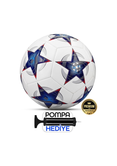 Telvesse Futbol Topu Şampiyonlar Ligi Pompalı Sert Zemin Halı Saha Futbol Topu No:5 Mavi 034 Mavi