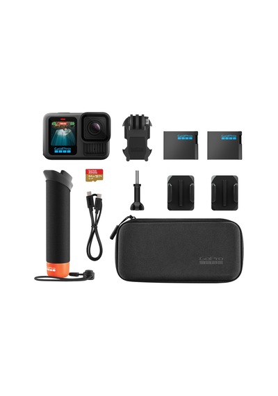 Gopro Hero13 Siyah Aksesuar Paketi - İşleyici, 2 Enduro Pil, 2 Kavisli Yapışkan Montaj, 64 Gb Sandisk Microsd Kart Ve Taşıma Çantası İçerir