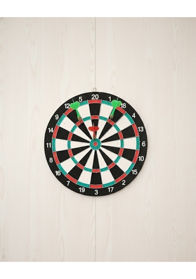 Ev Ve Oyun Alanları İçin 15 İnç Dart Tahtası 4 Dart Oku Dahil - Lisinya Standart
