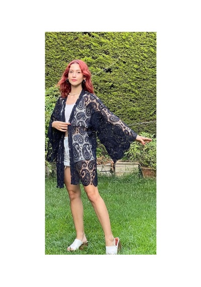 Lila Mare Dantel Handmade Beachwear Yazlık Kimono Standart Bedenlere 36-44 Arası Uygundur Renkli Renkli Lila Mare Dantel Handmade Beachwear Yazlık Kimono Standart Bedenlere 36-44 Arası Uygundur Renkli Renkli