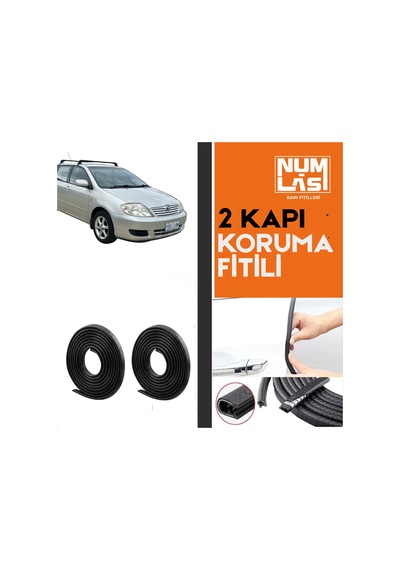 Toyota Corolla Station Wagon 2000-2006 İki Kapı Koruma Fitili Siyah Renk Numlas-a Kalite-nm2836