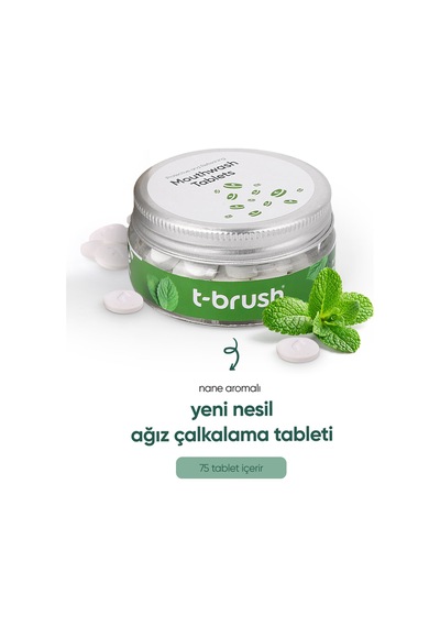 Tbrush Koruyucu Ve Ferahlatıcı Ağız Çalkalama Tableti - Florürsüz- Alkolsüz - Vegan - 1.500 ml / 70 Tablet