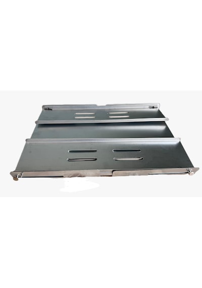 Despina Home Katlanabilir Krom Izgaralı Galvaniz Mangal Çantalı 0.60mm Kalın Gümüş
