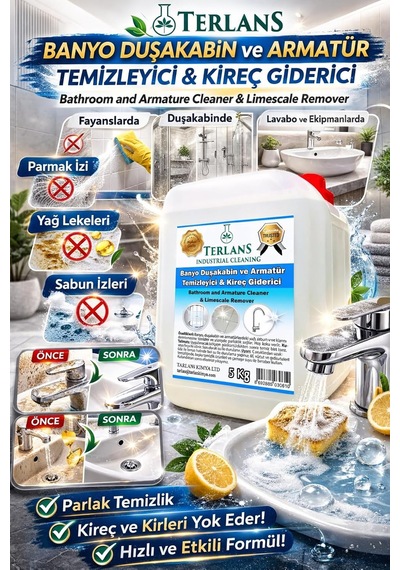 Banyo Duşakabin Ve Armatür Temizleyici 5 Lt Bathroom & Armature Cleaner