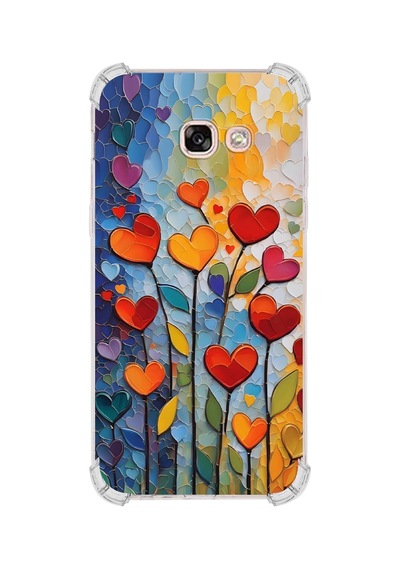 Printify Samsung Galaxy A3 2017 İle Uyumlu Düşlerin Dansı Serisi Kökten Sevgi Tasarımlı Uv Baskılı Köşe Korumalı Antişok Kılıf Şeffaf
