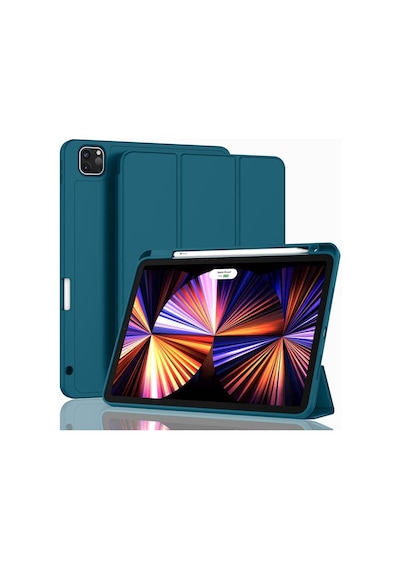 Apple Uyumlu iPad Pro 12.9 4. Nesil Ve 3. Nesil Kılıf Pen Charge Kalem Bölmeli 2018 - 2020