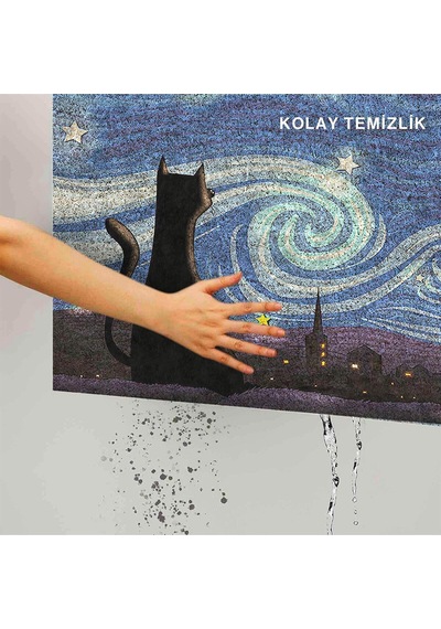 Dekoratif Kapı Önü Paspası - Kaymaz Taban 10 Çok Renkli