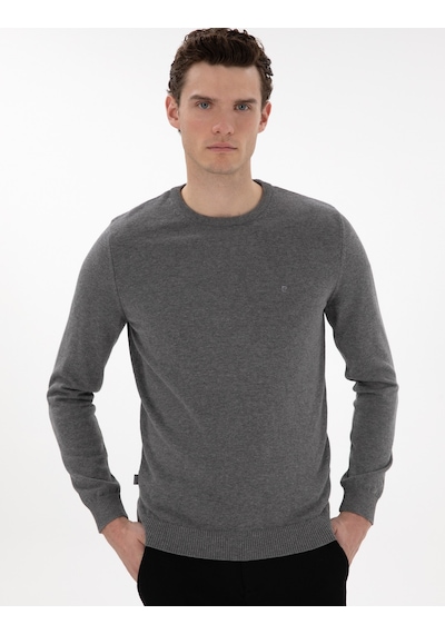 Pierre Cardin Erkek Gri Melanj Kazak /triko 50296575-vr086 Gri Melanj