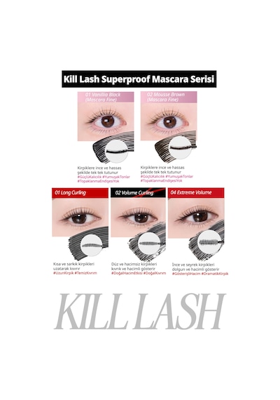 Clıo Kill Lash Superproof Mascara Fine 01 Vanilla Black