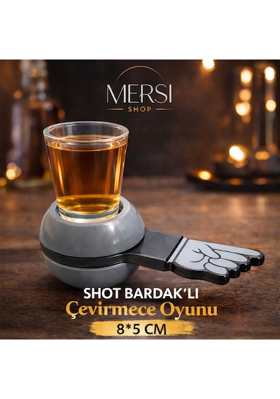 Shot Bardaklı Çevirmece Oyunu Parti İçki Oyunu Shot Bardağı Eğlenceli Masa Oyunu