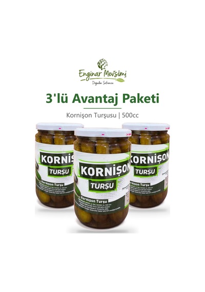 Kornişon Turşusu 500cc 3'lü Avantaj Paketi