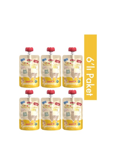6'lı Banana Lama Organik Karışık Meyve Püresi 110 Gr