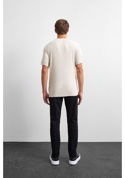 Backandbond Taş Regular Fit Bisiklet Yaka Tişört