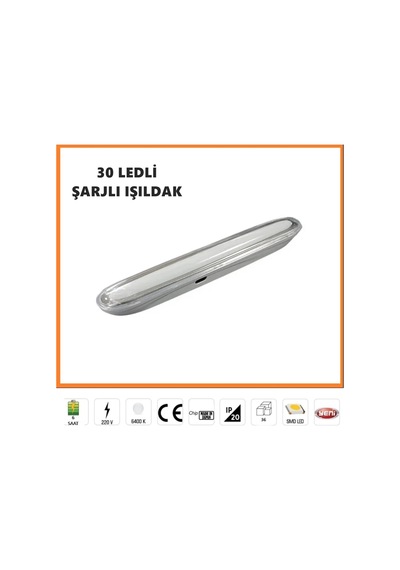Ucuz Geldi Şarj Edilebilir Ledli Şarjlı Işıldak Cata Tuna 30 Led'li 3 Watt Kamp Feneri Şarjlı Led Işıldak Şarjlı Acil Durum Lambası Acı Kahverengi