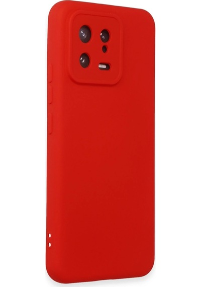 Newface - 167 - Xiaomi Mi 13 Kılıf Nano İçi Kadife Silikon - Edntrend - - Kırmızı