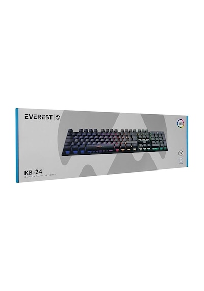 Everest Kb-24 Siyah Rainbow Q Membrane Oyuncu Klavyesi